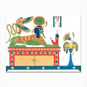 Egyptian Sphinx Goddess Drawing Artwork Ancient Egyptian Art Ancient Egypt Vintage Egyptian Goddess Ancient God Retro Canvas Print