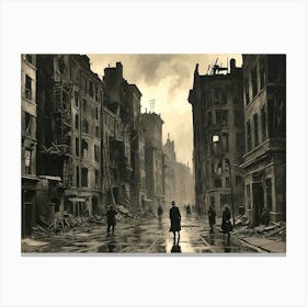 Street Scene In London Canvas Print