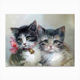 Vintage Kittens Canvas Print