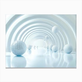 Golf Balls In A Tunnel 1 Canvas Print