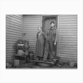 Mrs Mary Kelsheimer And One Of Her Sons On A Tenant Farm In Miller Township, Woodbury County, Iowa By Canvas Print