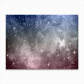 Blue Violet Galaxy Space Background Canvas Print