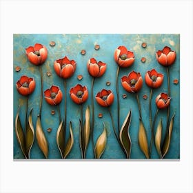 Red Tulips Canvas Print