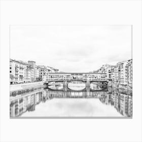 View On Ponte Vecchio In Florence In Tuscany In Italy Canvas Print