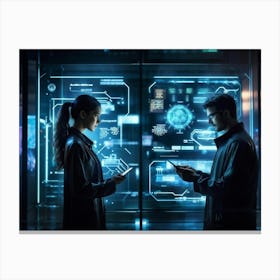 Futuristic Couple Canvas Print