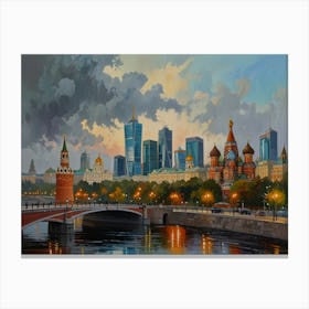 Moscow Skyline 4 Canvas Print