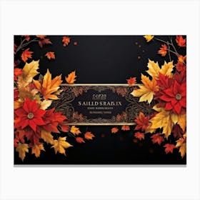 An Exuberant Autumn Sale Banner Adorned With Intricate Designs Revealing An Exciting Juxtaposition 2 1 Canvas Print