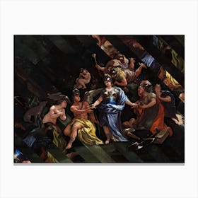 Minerva As Protectress Of The Arts And Sciences by Luca Giordano Reconstructed Canvas Print