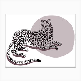 Purple Leopard Basking Canvas Print