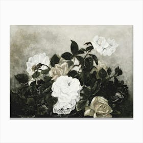 White Roses 1 Canvas Print