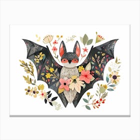 Little Floral Bat 1 Canvas Print