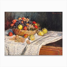 Apples And Grapes (1879–1880), Claude Monet Canvas Print