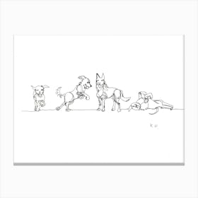 Dogs being dogs Canvas Print