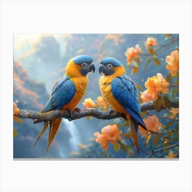Beautiful Bird on a branch 19 Canvas Print