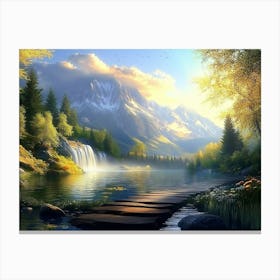 Beautiful 3d Nature And Landscape 1 Canvas Print