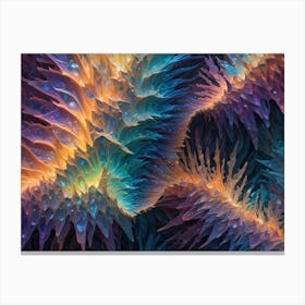 Abstract, Swirling Design With Intricate Details Resembling Coral Or Underwater Formations Canvas Print