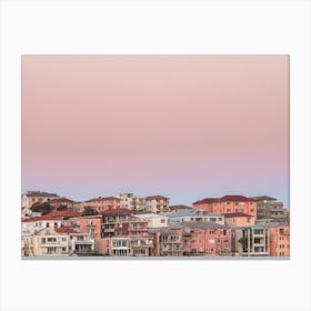 Pastel City Sunset Canvas Print
