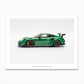 Toy Car Porsche 911 Gt3 Rs Green Poster Canvas Print