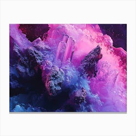 Abstract Pink and Purple Galaxy Painting 165 Canvas Print