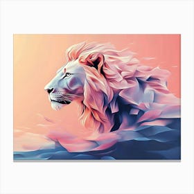 Abstract Lion Canvas Print