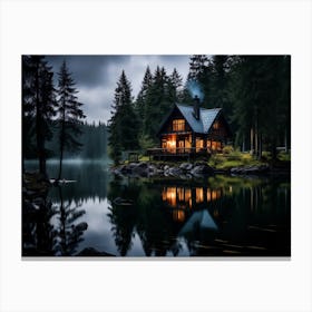 Cabin In The Woods 1 Canvas Print