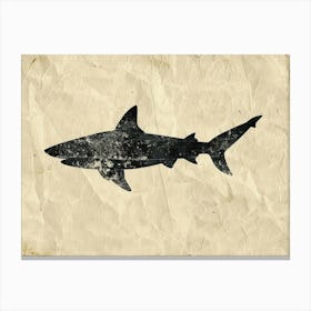 Common Thresher Shark Silhouette 4 Canvas Print