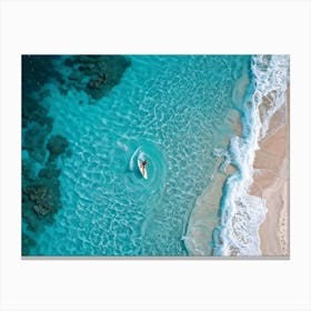 Aerial View Of A Beach Canvas Print