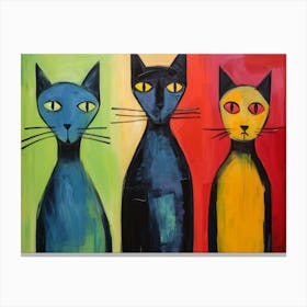 Three Cats 1 Canvas Print