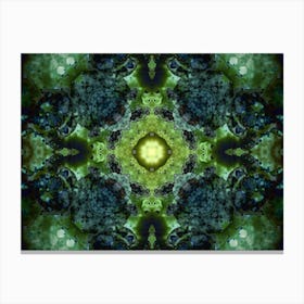 Abstraction Green Pattern Made Of Watercolor And Alcohol Ink 1 Canvas Print