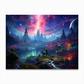 Space Landscape 2 Canvas Print