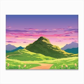 Landscape At Sunset Canvas Print