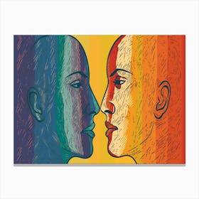 Rainbow Lgbt Portrait Canvas Print