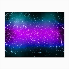 Shining Blue Purple Star Background Canvas Print