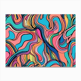 Abstract Wavy Pattern 6 Canvas Print