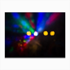 Abstract Blurred Bokeh Party Lights Canvas Print