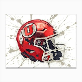 Utah Utes NCAA Helmet Poster 1 Canvas Print