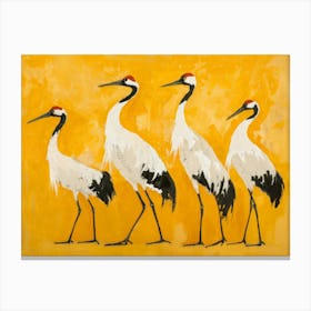 Four Cranes 2 Canvas Print