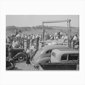 Untitled Photo, Possibly Related To Spectators At Bean Day Rodeo, Wagon Mound, New Mexico By Russell Lee 3 Canvas Print