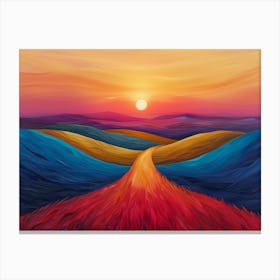 Sunset Road 1 Canvas Print
