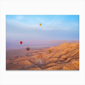 Hot air balloons above Luxor, Egypt 1 Canvas Print