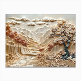 Beautiful Landscapes 3d Relief Leinwandbild