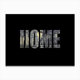 Home Poster Forest Collage Vintage 4 Canvas Print