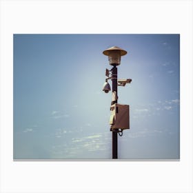 Big Brother Cctv Camera On A Pole Canvas Print