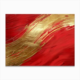 Gold And Red 4 Canvas Print