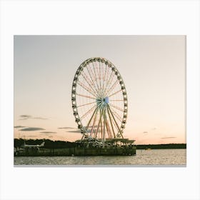 Beach Pier Ferris Wheel Canvas Print