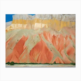 Georgia O'Keeffe - Red and Yellow Cliffs , 1940 Canvas Print