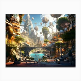 Fantasy City 1 Canvas Print