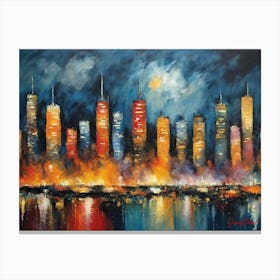 Nighttime Scene Of Tokyo City Pt. 2 Canvas Print