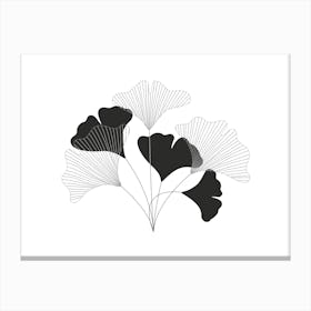 Simple Drawing Flowers Canvas Print