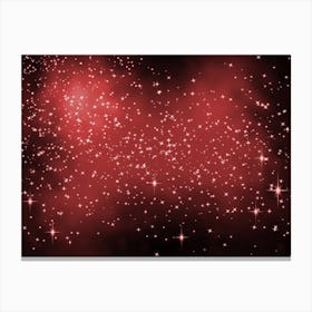 Red Shining Star Background Canvas Print